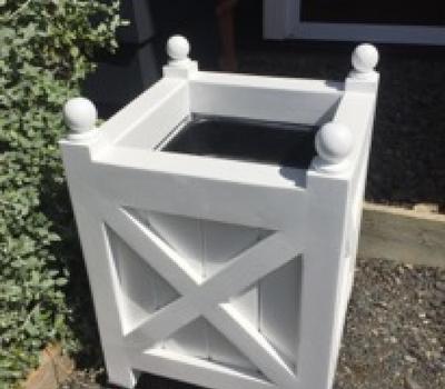 image of Small painted wooden planter box